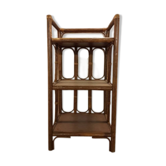 Bamboo rattan shelf