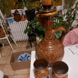Ceramic carafe and glasses
