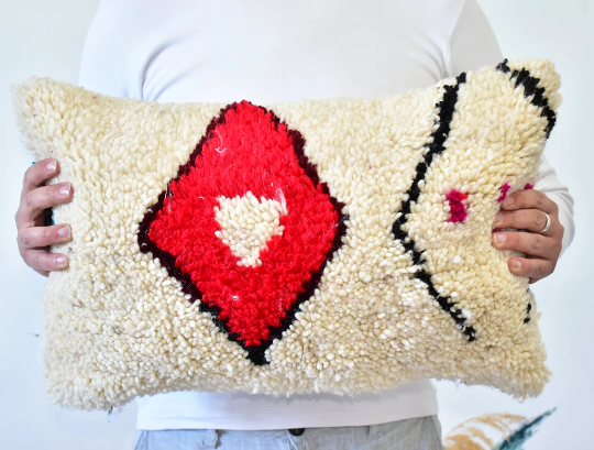 Colorful Moroccan carpet pillow 53x35cm