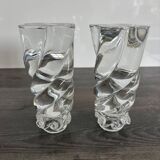 Pair of signed Baccarat Aladin candlesticks