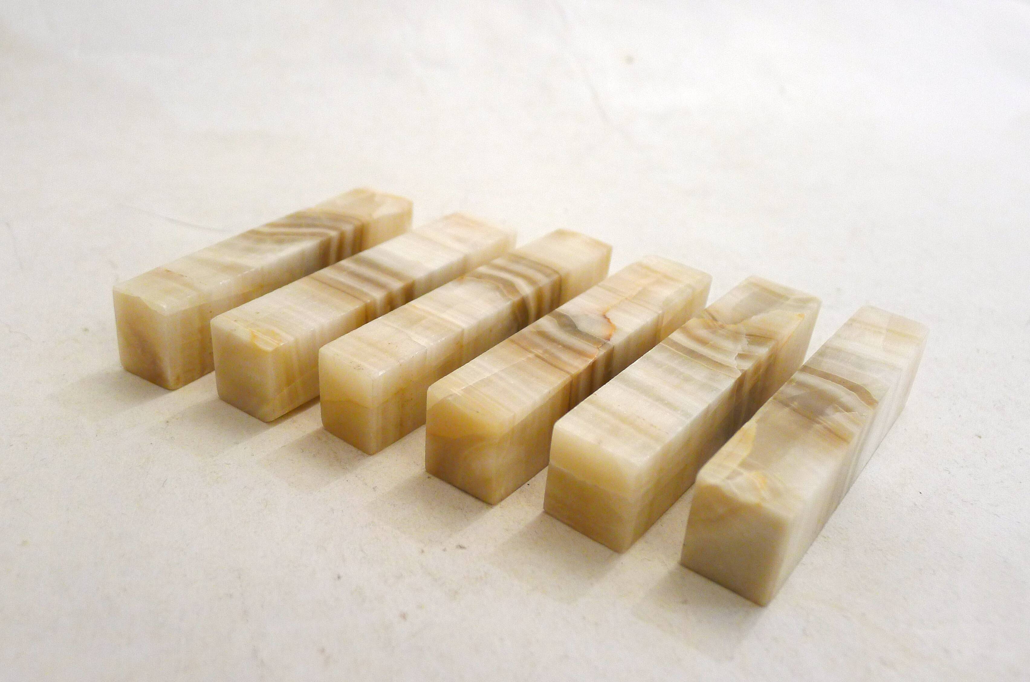 Set of 6 Onyx knife rests