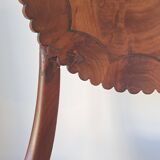 Pair of mahogany gondola chairs – Empire style – 20th century, restored