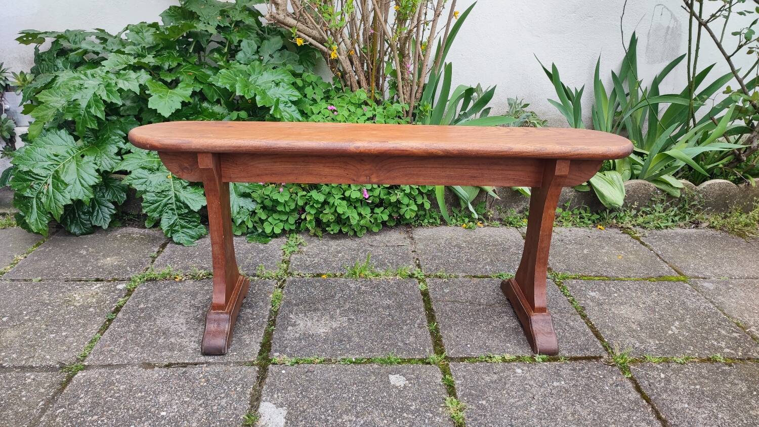 Antique elm bench