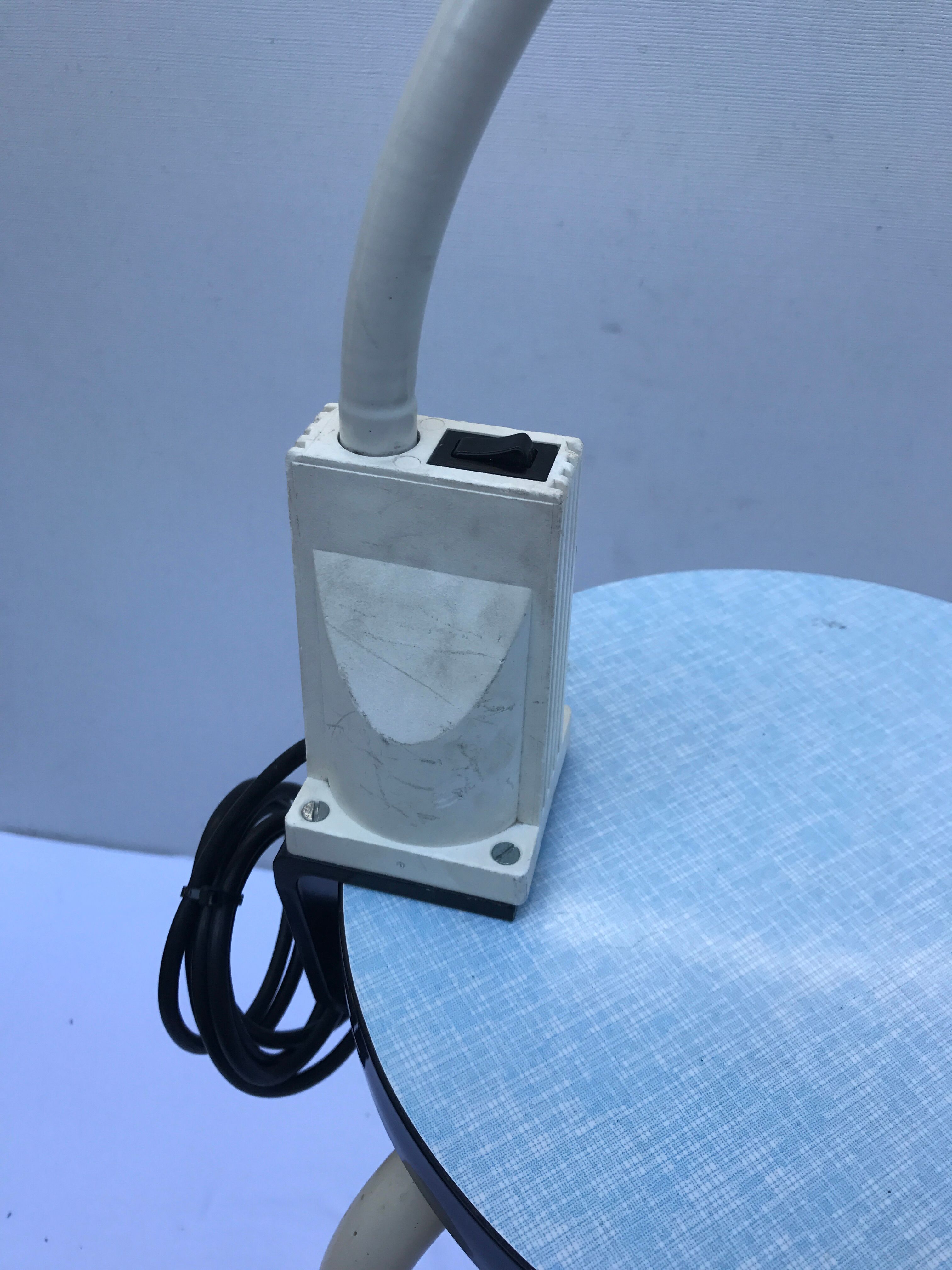 Lampe médicale architecte bras flexible & tête metal blanc