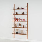 Modular shelving, teak veneer, Denmark, 1970s