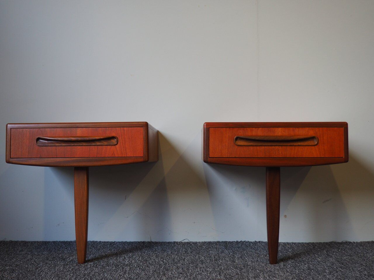 Pair of G Plan Fresco bedside tables in teak