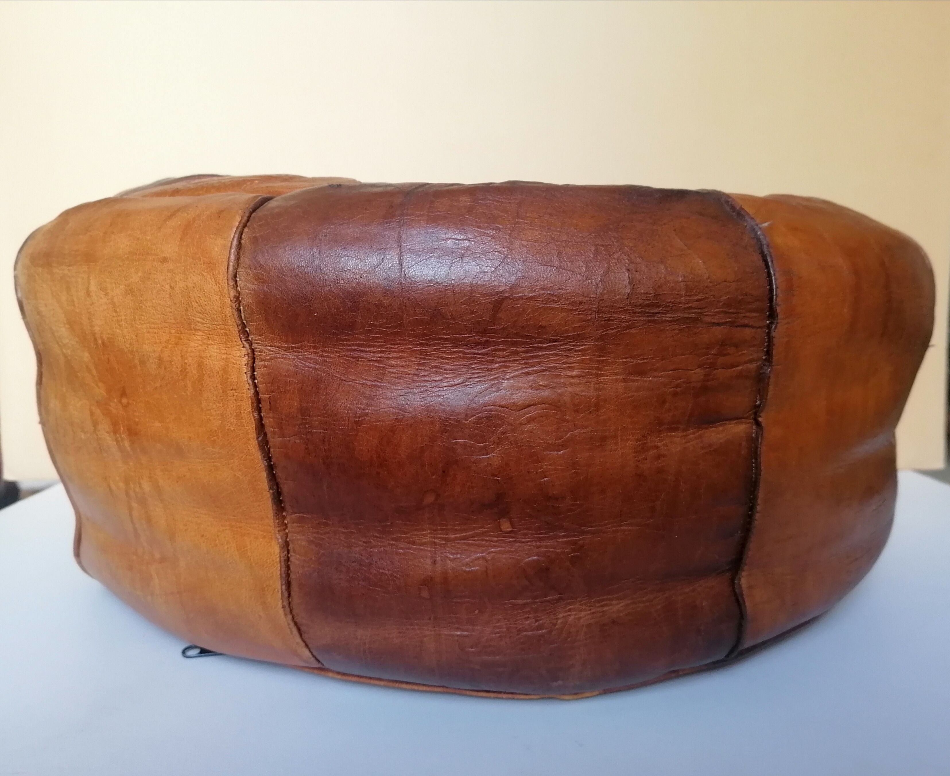 Pouf leather morocco