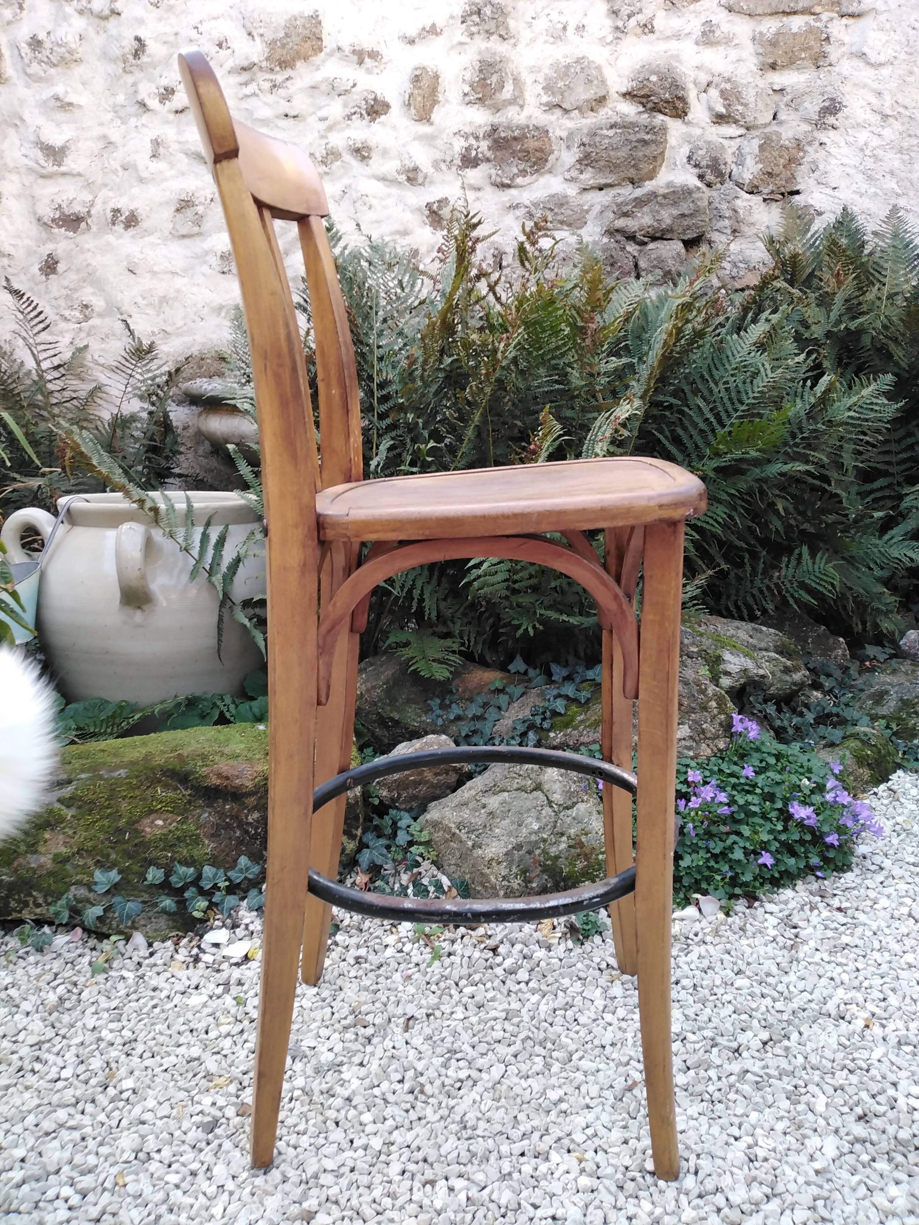 Chaise bistrot haute