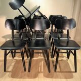 Set of 10 Scandinavian style chairs