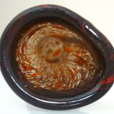 Art blown glass vase with inclusions of many colors