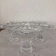 5 bougeoirs en verre en forme de fleurs vintage