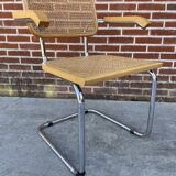 Cesca model design chair with armrests chrome version
