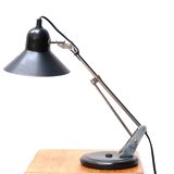 Black articulated desk lamp Aluminor, 60s