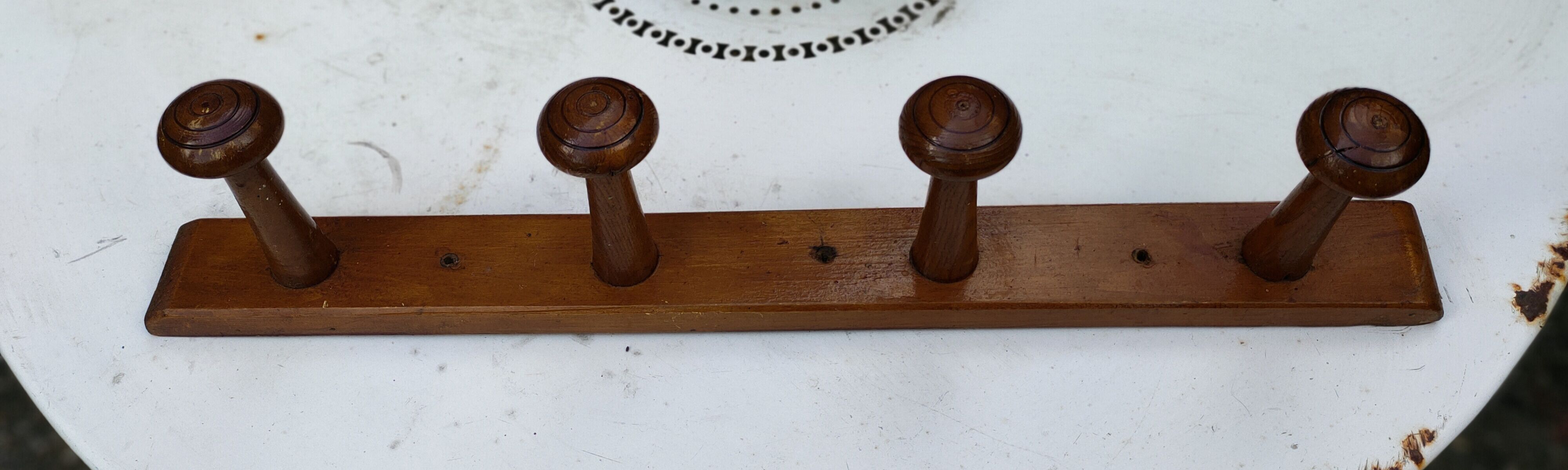 Portemanteau mural en bois vintage