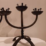 Pair of brutalized candlesticks
