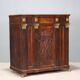 Antique walnut and fir wardrobe with drawers, Italy, 18th century.