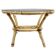 1960s Italian rattan round table with glass top