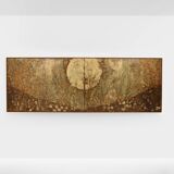 Nicolas Seailles large lacquered panels framed 1978