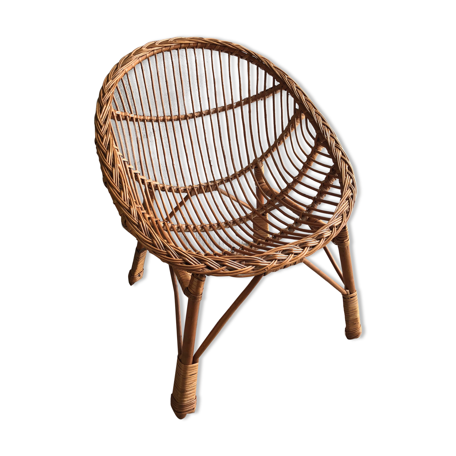Vintage rattan armchair