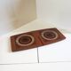 Wyncraft ceramic and teak trivet, England, 1970