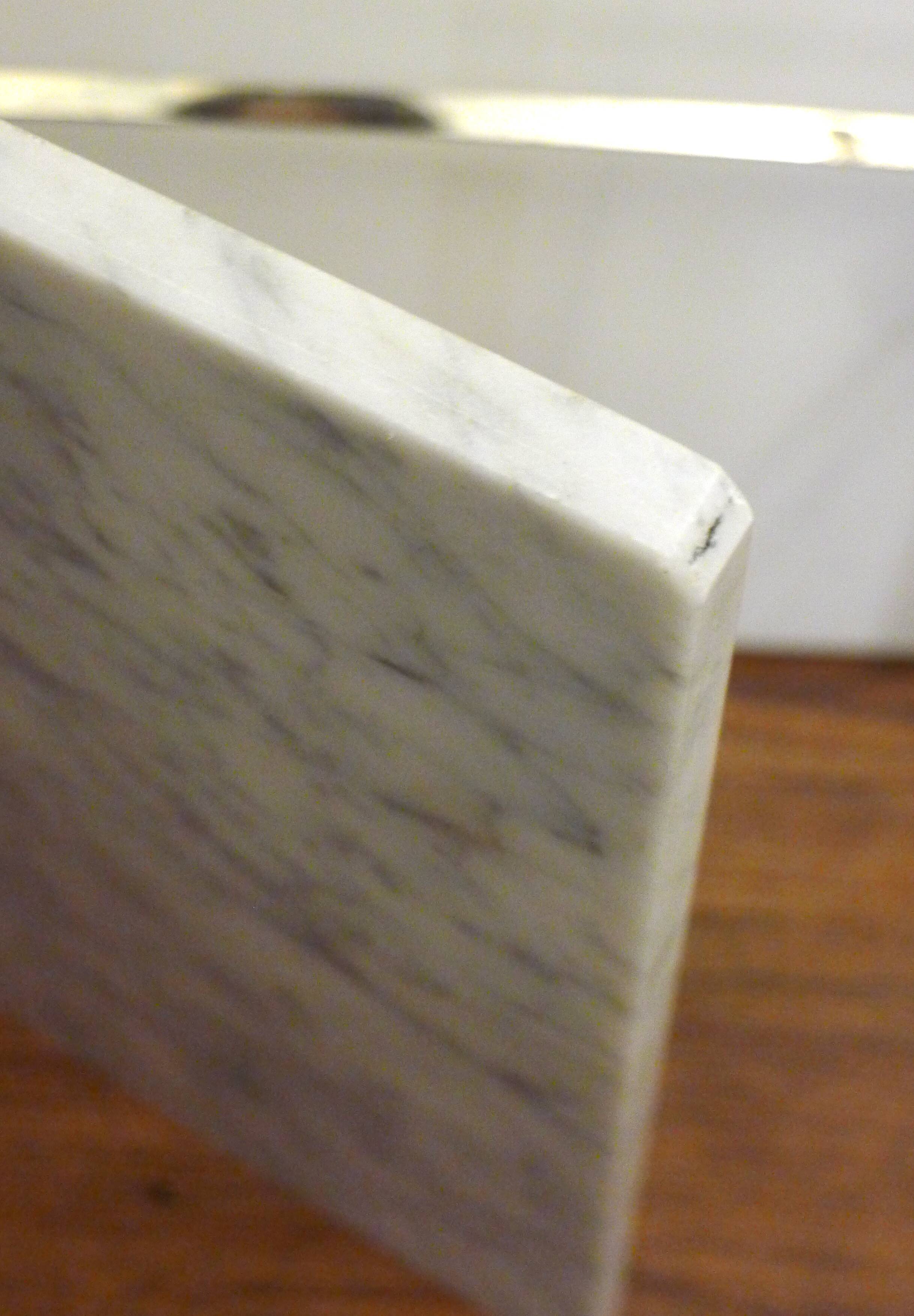 Small Regency-style side table, gold, glass & marble, 1970s.