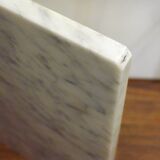 Small Regency-style side table, gold, glass & marble, 1970s.