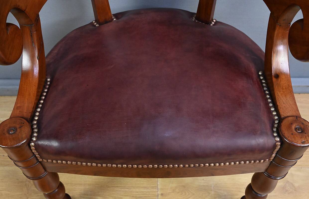 Mahogany office chair, Restoration period – early 19th century