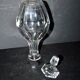 Antique Malmaison Harcourt flat-cut crystal decanter 21cm