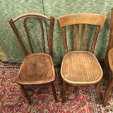 Set of 4 vintage bistro chairs 50s