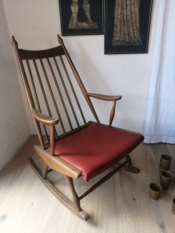 Rocking chair vintage style scandinave Guillemas