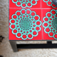 Coffee table ceramic red and green 1960