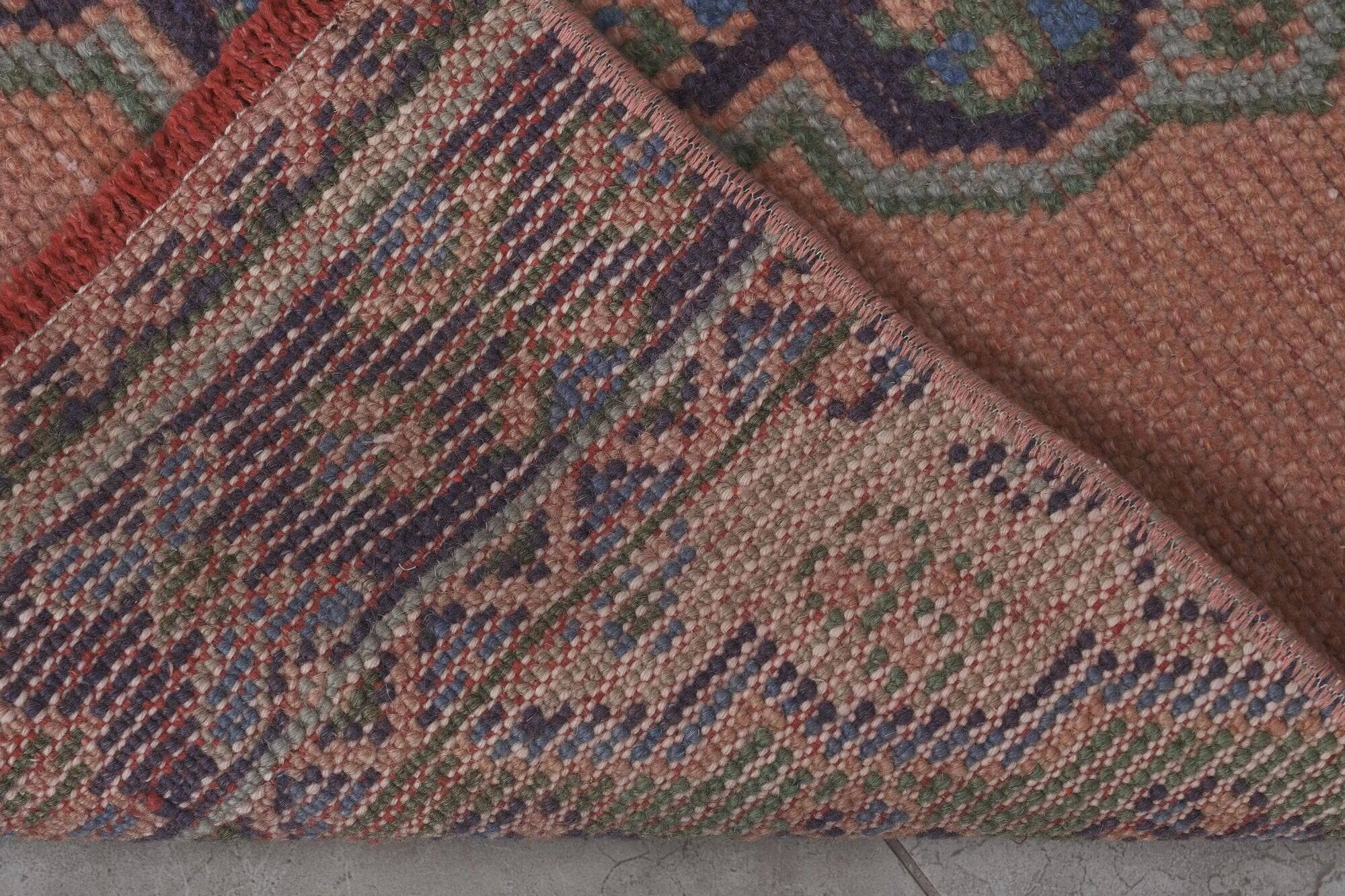 Vintage Turkish hallway rug 86x482 cm