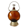 Vintage musical amber glass decanter