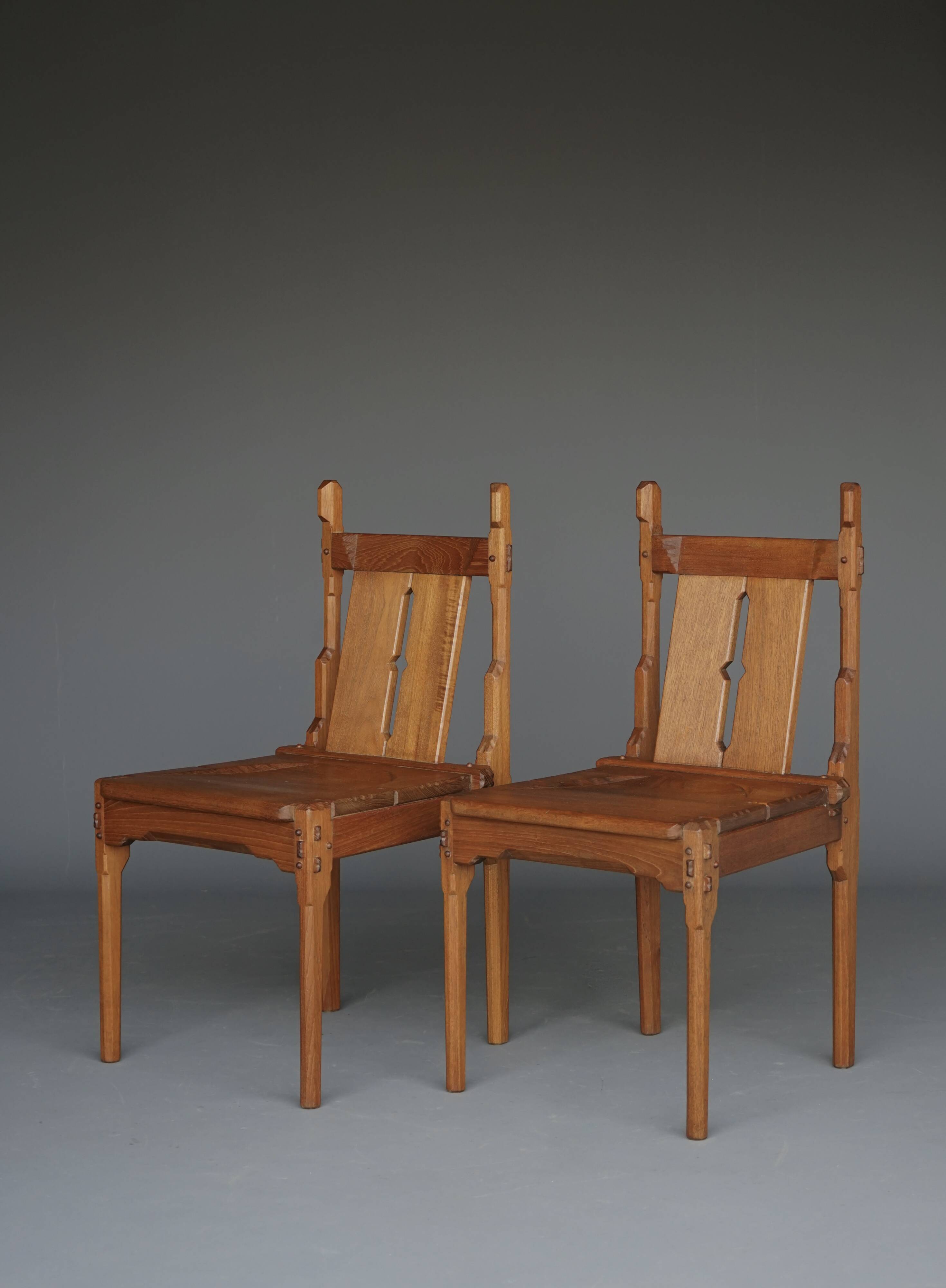 Rare Dutch Dutch side chairs by Alexander Kropholler, 1930s