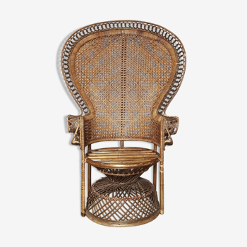 Emmanuelle armchair in rattan and wicker