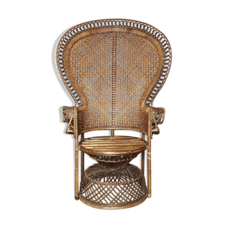 Emmanuelle armchair in rattan and wicker
