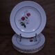 6 flat plates in earthenware l'Amandinoise with floral decoration.