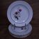 6 flat plates in earthenware l'Amandinoise with floral decoration.
