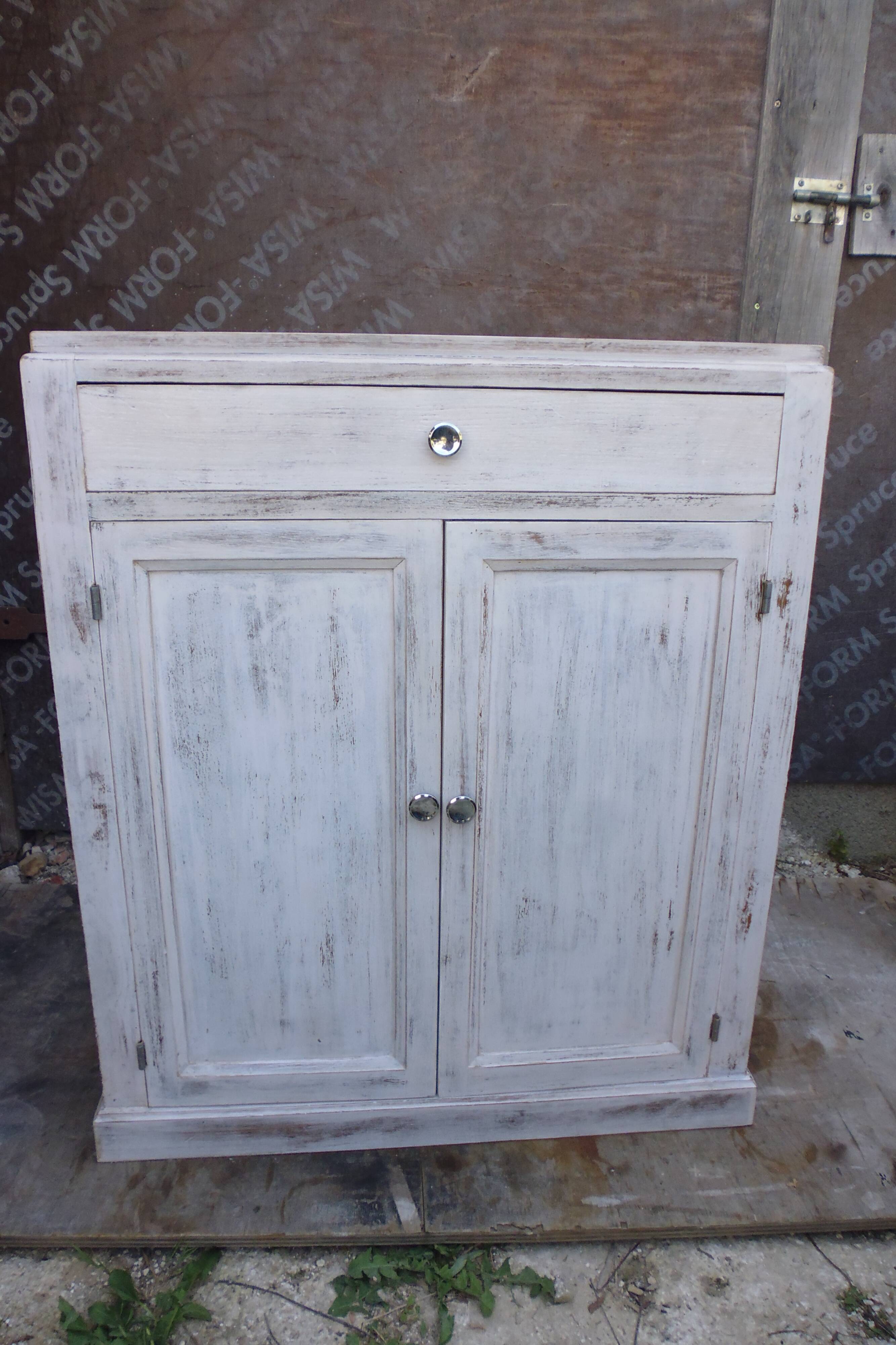 Parisian buffet 2 doors 1 painted oak drawer