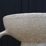 Pair of white Accolay ceramic candle holders, 60s