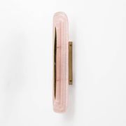 Pair of Modern Murano Glass Pink and Brass Sconces, Italy