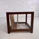 Vintage wooden sofa end with built-in fabric magazine holder