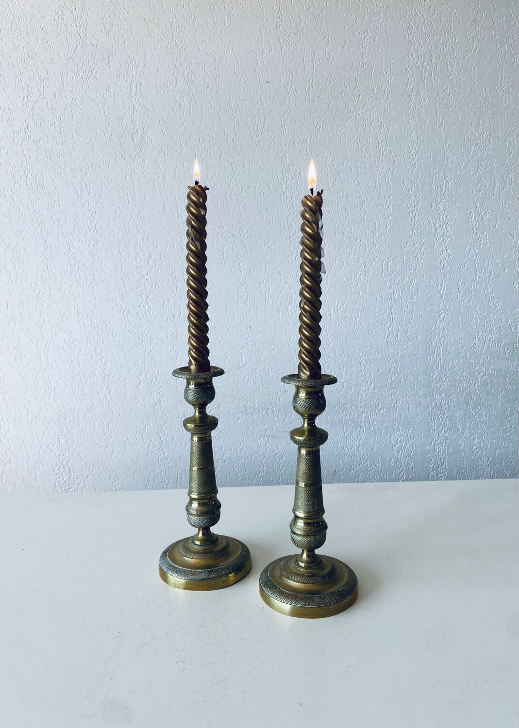 Pair of directoire candlesticks late eighteenth
