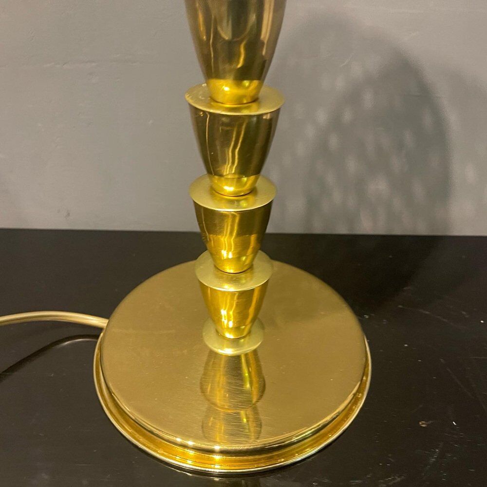 Murano Glass and Brass Table Lamps, 1980s, Set of 2