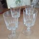 Set of four old foot glasses