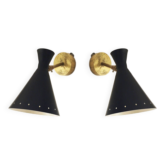 Pair of Italian design wall lights 1950