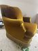 Burov Paris vintage armchair in mustard velvet with bronze.