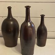 Lot de 3 bouteilles en céramique