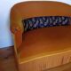 Mustard velvet 2-seater toad sofa