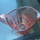 Pitcher pink glass water jug